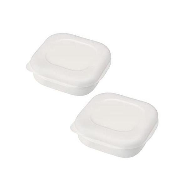 マーナ K748W 約180g×2 (2個入り) 極 冷凍ごはん 容器 ホワイト 一膳分