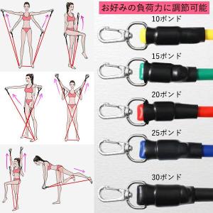 トレーニング チューブ エクササイズ バンド ...の詳細画像4