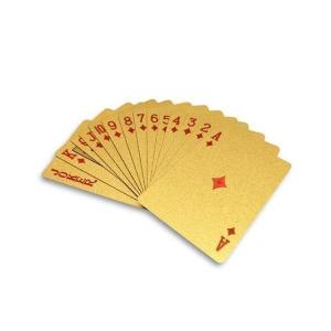 ゴールドトランプ プラスチック カード ゲーム 金 ゴージャス 輝く セレブ ジョークグッズ パーティー 旅行 ((S｜bestone1
