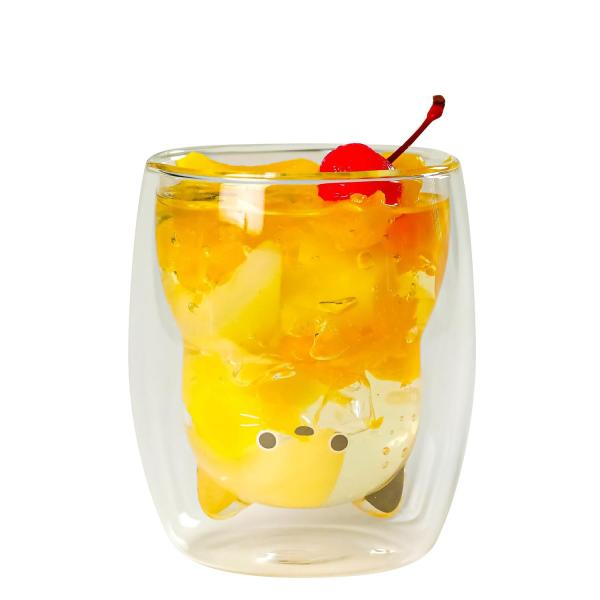 シービージャパン 耐熱ネコグラス ミケ 270ml 結露しにくい 2層構造 電子レンジで温められる ...