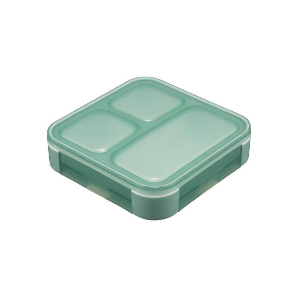 シービージャパン 薄型弁当箱 抗菌フードマン500 グリーン 弁当箱 立てて運べる Mee 500m...