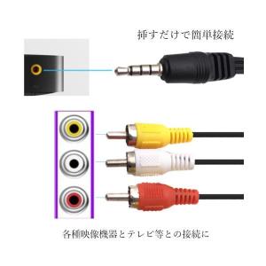 AVケーブル 4極 ミニプラグ RCAプラグ ...の詳細画像2