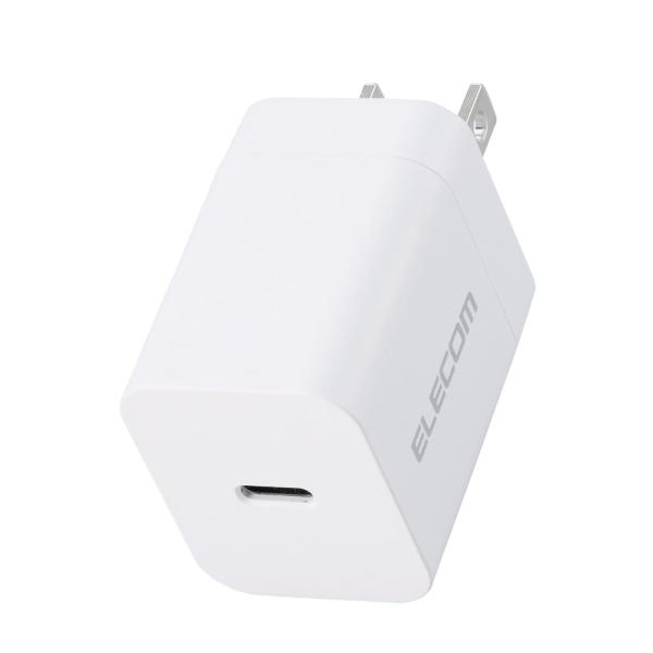 エレコム MPA-ACCP6820WH ホワイト 充電器 Type-C 1ポート USB PD対応 ...