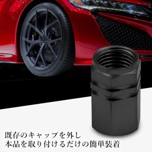 タイヤ エアバルブキャップ 4個セット エアー...の詳細画像3
