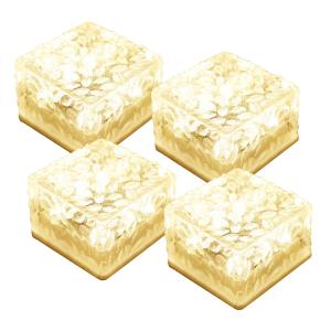 ガーデンライト ブロック ソーラーライト 4個入り