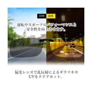 クリップサングラス サングラス 偏光サングラス...の詳細画像4