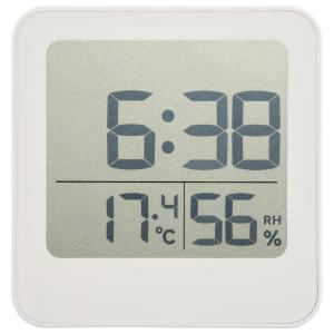 オーム電機 HB-T20-W 08-1450 お風呂クロック&amp;温湿度計時計 温湿度計 お風呂用 時計付き ホワイト OHM