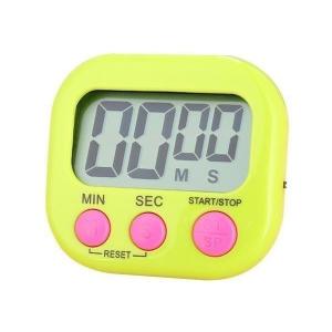 キッチンタイマー マグネット おしゃれ 大きい 画面 タイマー ストップウォッチ 勉強用 カウントダウン グリーン ((S