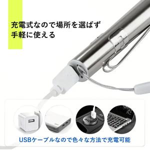 ペンライト LED コンパクト 軽量 小型 充...の詳細画像2