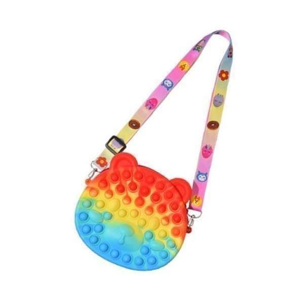 プッシュポップ バブル バッグ ショルダーバッグ スクイーズ玩具 ストレス発散 プチプチ 斜め掛け ...