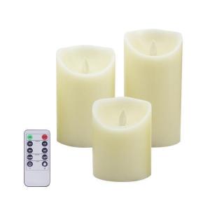 LED キャンドルライト 3本セット リモコン 電池式