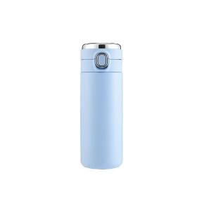 水筒 スマート水筒 ブルー 保冷 保温 温度表示 真空断熱 マグボトル ワンタッチ タンブラー 携帯マグ ステンレスボトル ((S