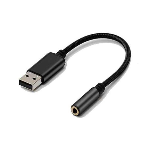 オーディオ変換ケーブル アダプタ 外付けサウンドカード USB to 3.5ｍｍ USBポート-4極...