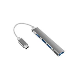 USBハブ USB3.0 Type-C バスパワー 4ポート 4in1 拡張 軽量 コンパクト スリム グレー ((S｜bestone1
