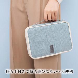 母子手帳ケース 2人分 グレー 診察券 大容量...の詳細画像3
