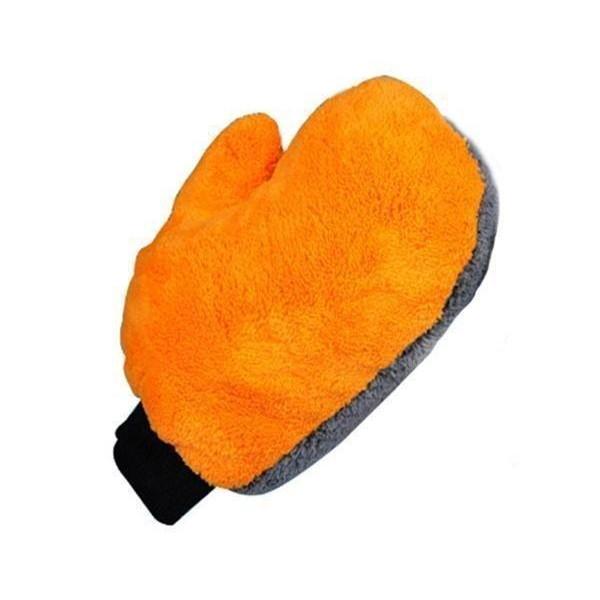 マイクロファイバー 手袋 片手用 洗車用グローブ 車 掃除 吸水性抜群 窓 網戸 ホコリ取り デスク...