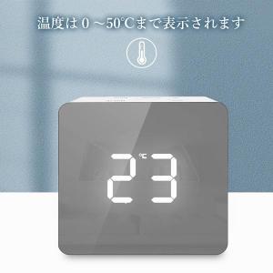 LEDミラークロック 多機能 置き時計 アラー...の詳細画像4