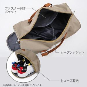 ボストンバッグ ブラック×ブラウン スポーツバ...の詳細画像2