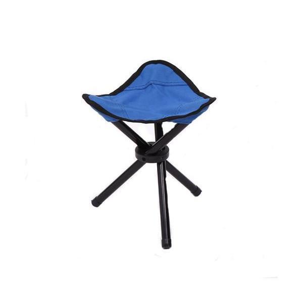 椅子 折りたたみ 三脚  ブルー コンパクトチェア 軽量 ポータブル アウトドア キャンプ 登山 釣...