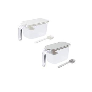 マーナ K736W K736GY ホワイト グレー ２色セット スプーン付き 調味料入れ グッドロックコンテナ パッキン付