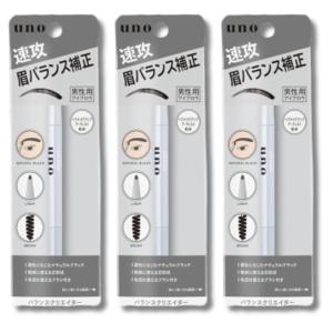 3個セット ウーノ ファイントゥデイ バランスクリエイター f 男性用アイブロウ メンズ 眉ペンシル ナチュラルブラック 0.3g