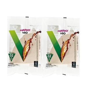2個セット ハリオ VCF-02-100M V60 用 みさらし ペーパーフィルター 02M 1〜4杯用 100枚入り 日本製 HARIO