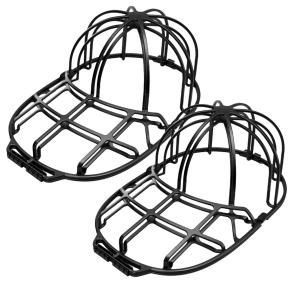 2個セット キャップウォッシャー キャップ 帽子 ブラック 型崩れ防止 洗濯機 収納 吊り下げ収納  ((S