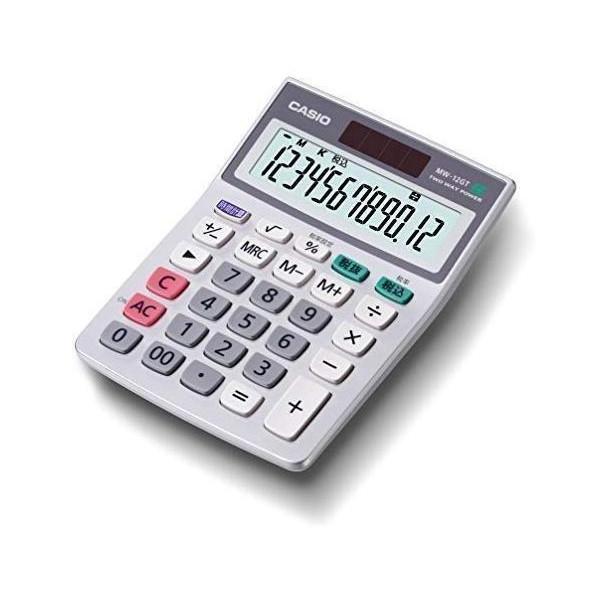 2個セット カシオ MW-12GT-N スタンダード 電卓 時間・税計算 ミニジャストタイプ 12桁