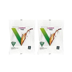 2個セット ハリオ VCF-03-100W V60用 ペーパーフィルター 酸素漂白03 1~6杯用 100枚入り ホワイト HARIO｜ベストワン
