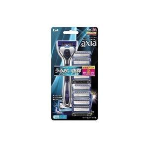 貝印 axiaバリューパックスリム カミソリ 髭剃り 深剃り 本体+替刃