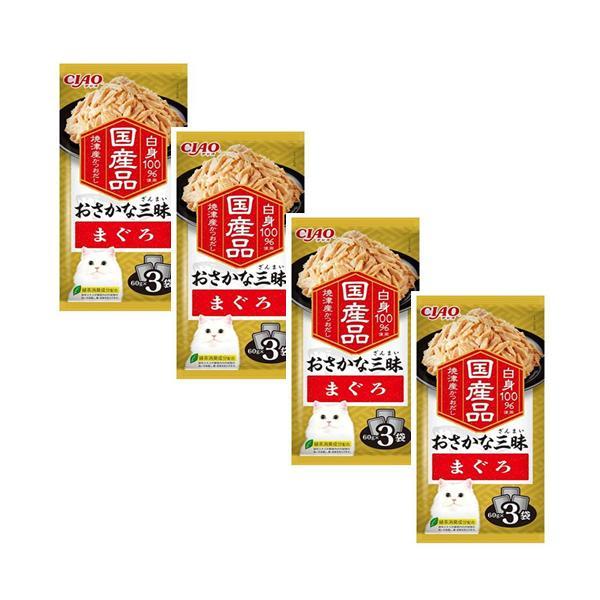 4個セット いなば おさかな三昧 まぐろ60g×3袋