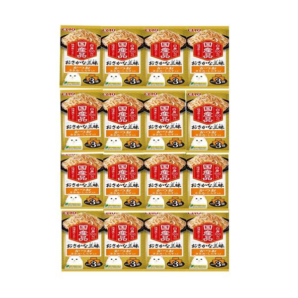 16個セット いなば おさかな三昧 かつおささみ しらす入り60g×3袋