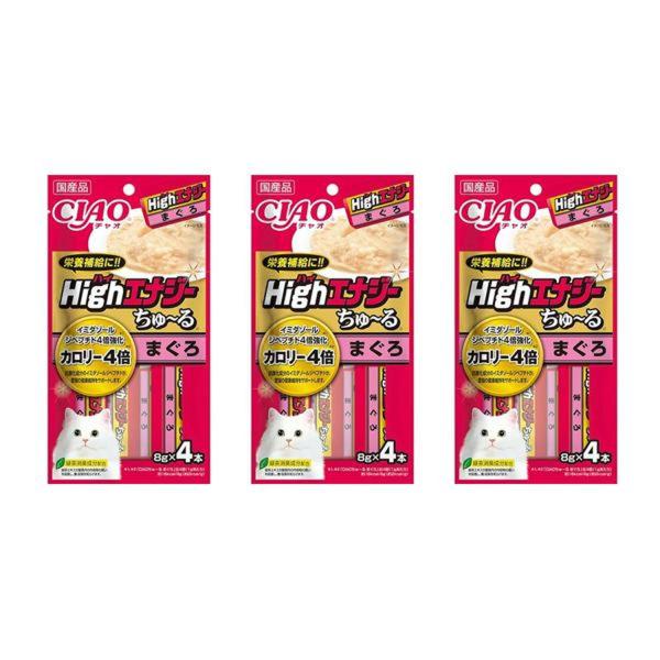 3個セット チャオ ハイエナジー HighEnergyちゅ〜る まぐろ 8g×4本 CIAO