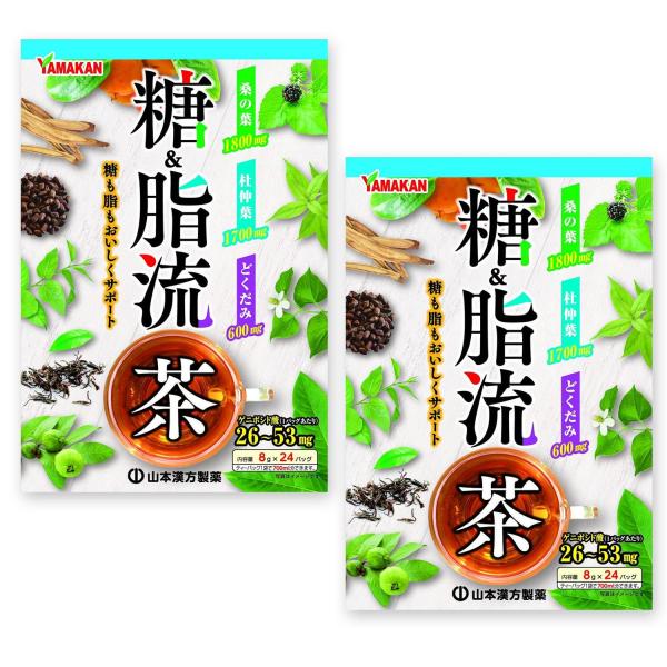 2個セット 山本漢方製薬 糖＆脂流茶 8g x 24包