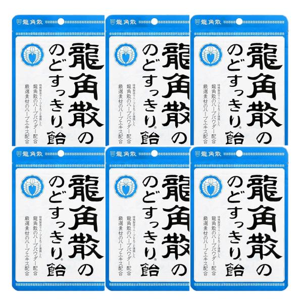 6個セット 龍角散 龍角散ののどすっきり飴 袋 88g