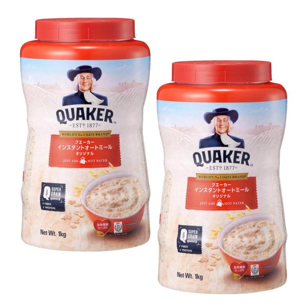 2個セット クエーカー インスタント オートミール 1kg QUAKER