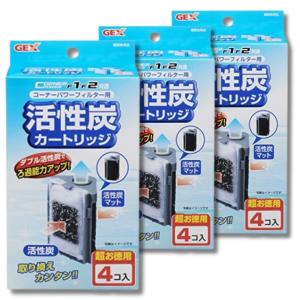 3個セット ジェックス コーナーパワーフィルター用活性炭カートリッジ 4個入り GEX