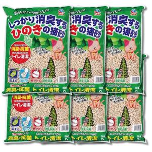6個セット アースペット しっかり消臭するひのきの猫砂 森林からの贈りもの 7L