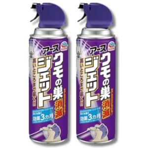 2個セット アース クモの巣消滅ジェット 450ml 蜘蛛の巣 除去 クモ退治 駆除 忌避 寄せ付けない 予防 害虫対策