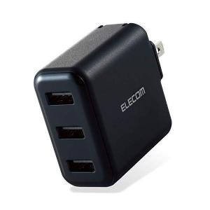 エレコム  MPA-ACU12BK ブラック USB コンセント 充電器 合計18W Type-A×3 ELECOM