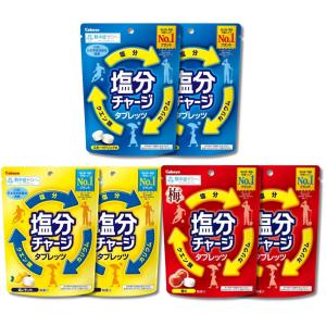 カバヤ 塩分チャージ タブレッツ 3種セット 81g×2袋ずつ（計6袋） 塩レモン味 スポーツドリンク味 梅味