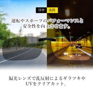 2個セット クリップサングラス サングラス 偏...の詳細画像4