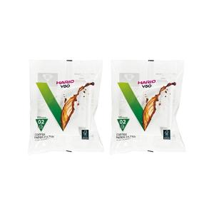 2個セット ハリオ VCF-02-100W V60 ペーパーフィルター02 W ホワイト 1〜4杯用 100枚入り HARIO