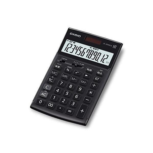 カシオJS-20WKA-BK-N ブラック 本格実務電卓 12桁 検算機能 ジャストタイプ  グリー...