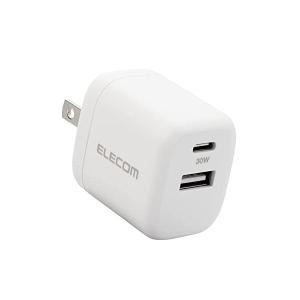エレコム MPA-ACCP30WH ホワイト USB Type-C 充電器 PD対応 30W 小型 ...