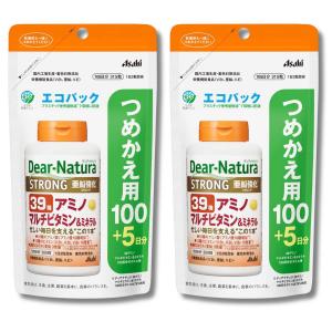 2個セット アサヒグループ食品 ディアナチュラ ストロング 39種アミノ マルチビタミン＆ミネラル エコパック 105日分 315粒入