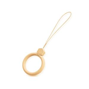 スマホリング リングストラップ ストラップ イエロー 落下防止 スマホホルダー フィンガーストラップ ソフトシリコン  ((S