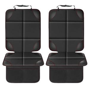 チャイルドシート マット カバー シートカバー ジュニアシート 保護マット 2個セット 車用品 収納 ポケット ((S