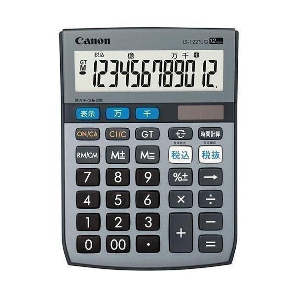 キャノン LS-122TUG SOB 12桁電卓 グリーン購入法適合 千万単位表示 時間計算付 税計...