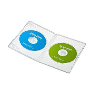 サンワサプライ DVD-TN2-10CLN DVDトールケース（2枚収納・10枚セット・クリア）｜bestone1